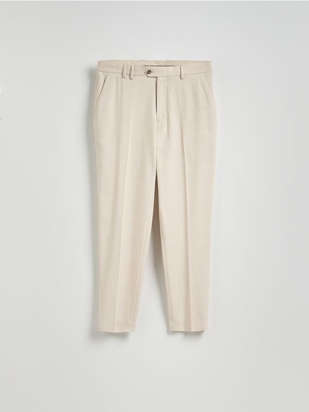 Suit trousers with pressed crease - RESERVED