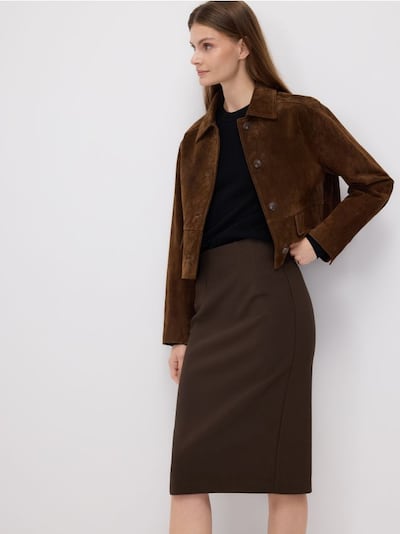Midi skirt with split