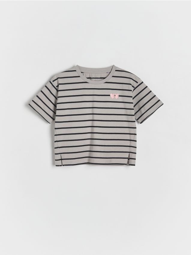 Reserved - babies` t-shirt - gri deschis