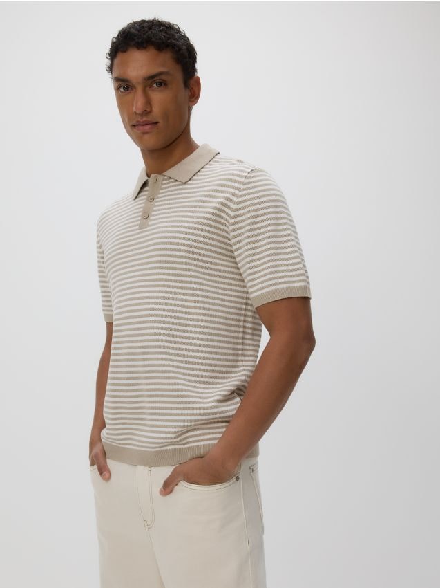 Viscose rich polo jumper - RESERVED