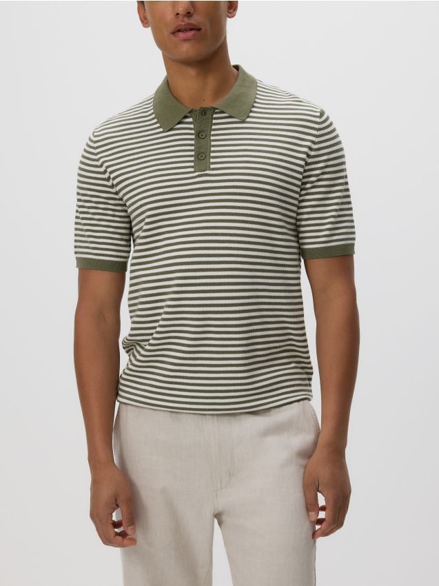 Viscose rich polo jumper - RESERVED