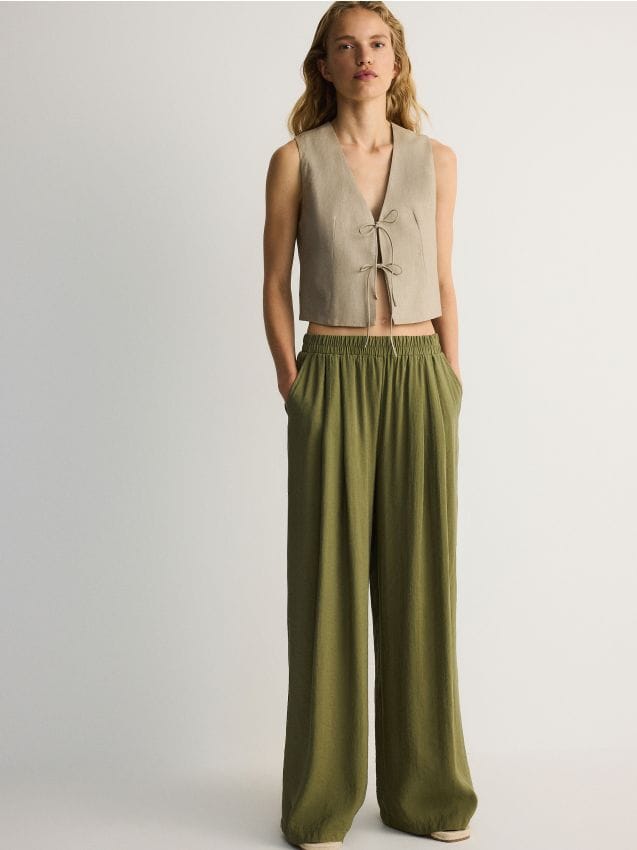 Modal rich palazzo trousers - RESERVED