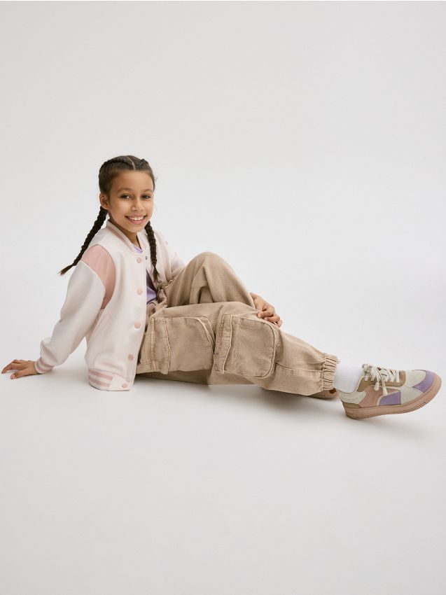 Reserved - blugi jogger cu buzunare - bej