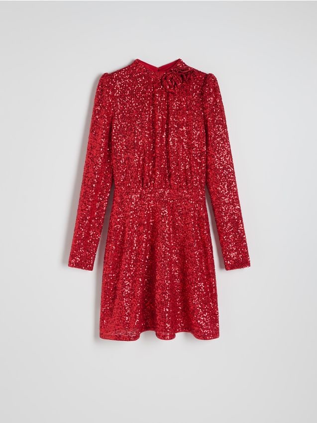 Sequin dress with puffy sleeves - RESERVED