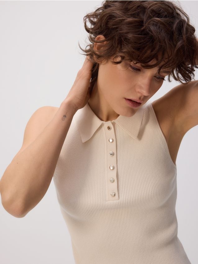 Top with decorative buttons - RESERVED