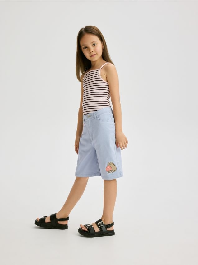 Pusheen embroidered shorts - RESERVED
