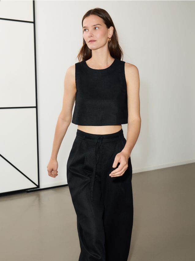Linen top - RESERVED