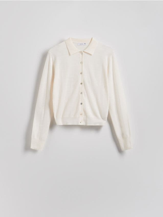 Wool blend cardigan - RESERVED