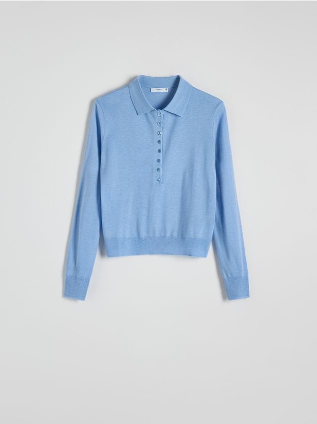 Polo pulover z volno - RESERVED