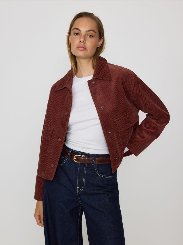 Corduroy jacket with collar - RESERVED