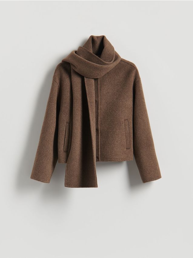 LADIES` OUTER JACKET & MUFFLER - RESERVED