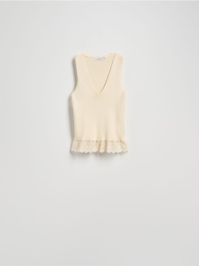 Ruffle hem blouse - RESERVED