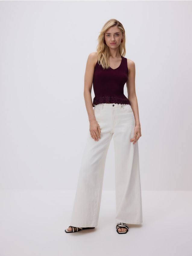 Ruffle hem blouse - RESERVED