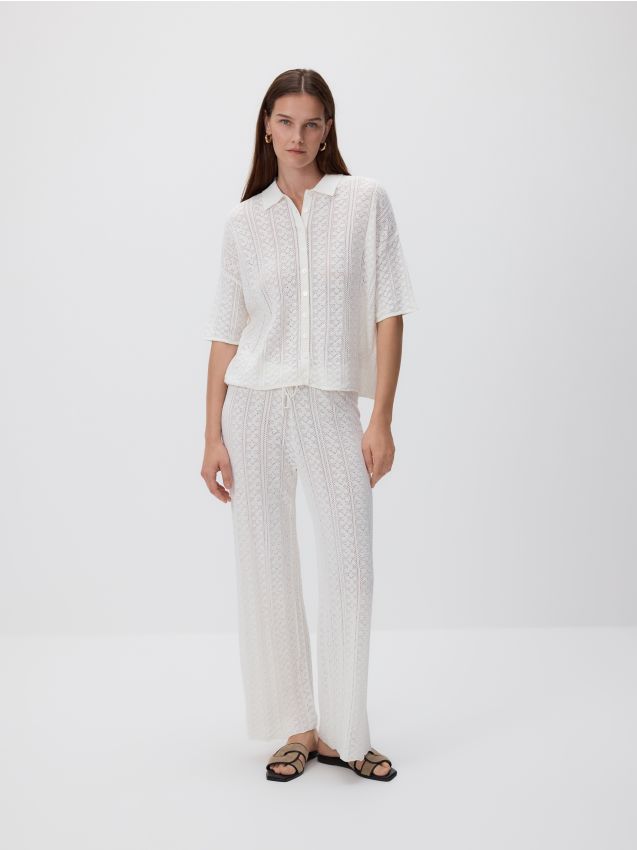 Viscose blend jersey trousers - RESERVED