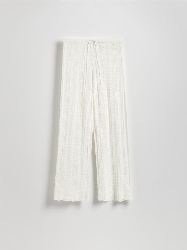 Reserved - Pantaloni din jerseu cu adaos de viscoză - nude