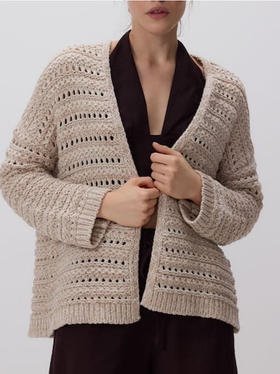 Cotton blend cardigan