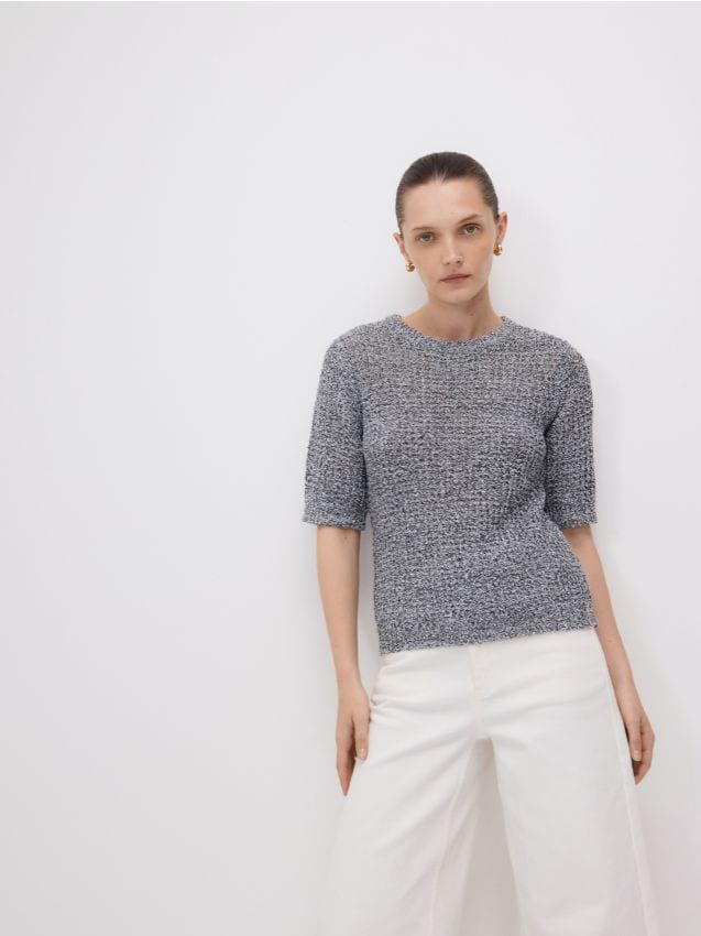 Short-sleeved sweater - RESERVED
