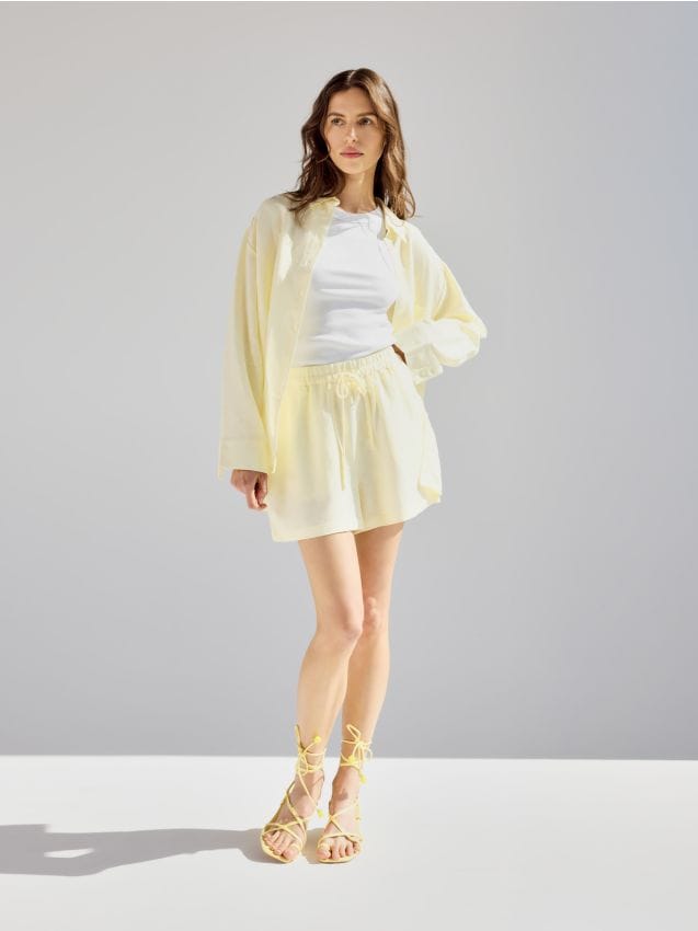 Linen rich shirt - RESERVED