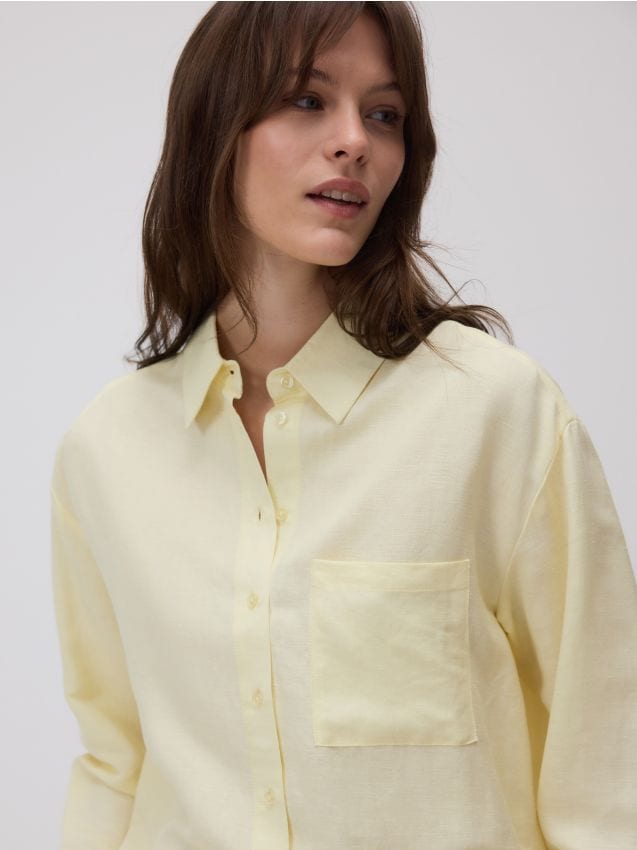 Linen rich shirt - RESERVED