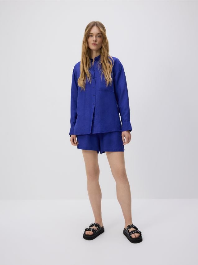 Linen rich shirt - RESERVED