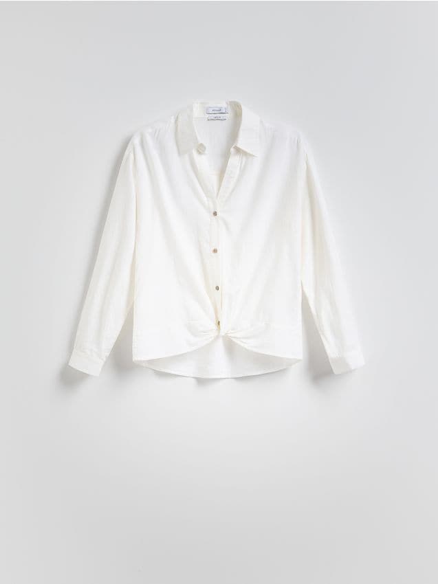 Linen rich shirt - RESERVED