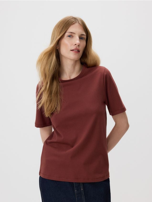 Mercerised organic cotton T-shirt - RESERVED