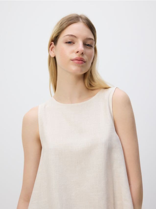 Linen blend top - RESERVED
