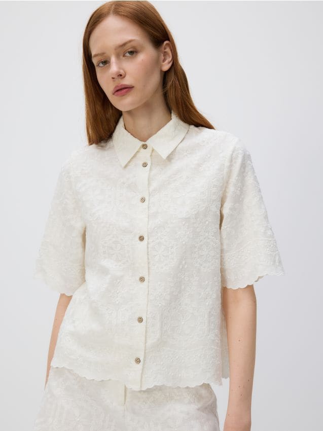 Shirt in jacquard pattern - RESERVED