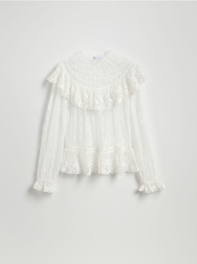 Ruffle blouse - RESERVED
