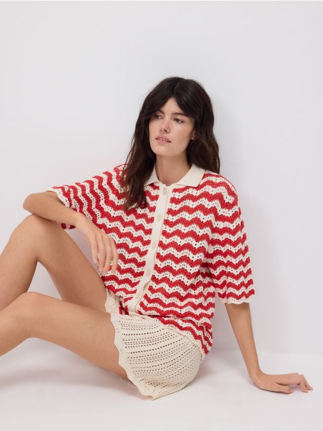 Short en maille avec cordon - RESERVED