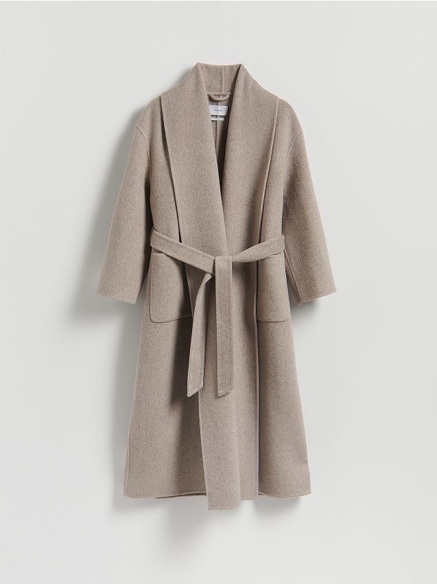 Classic coat with wool blend handmade - RESERVED