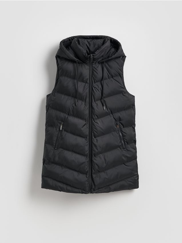 Quilted vest with hood - RESERVED