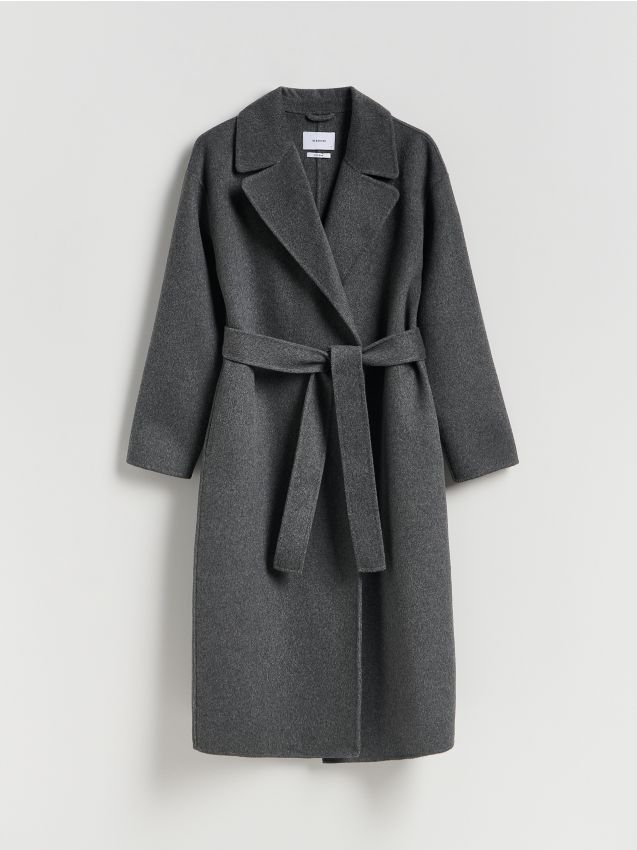 Classic coat with wool blend handmade - RESERVED