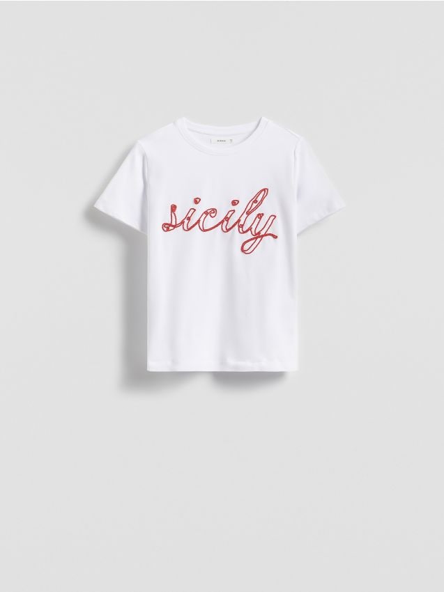 T-shirt avec appliqué cousu - RESERVED