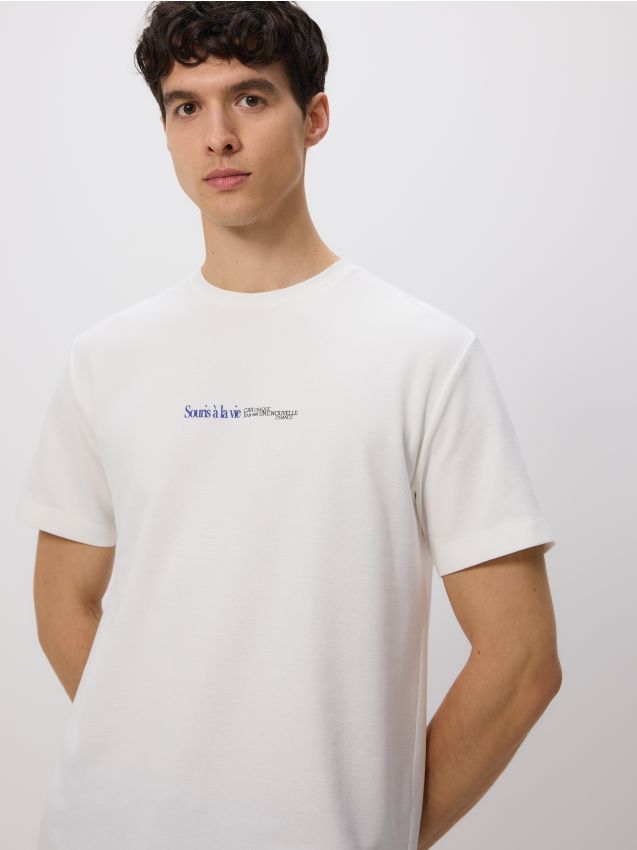 Comfort fit T-shirt met opdruk - RESERVED
