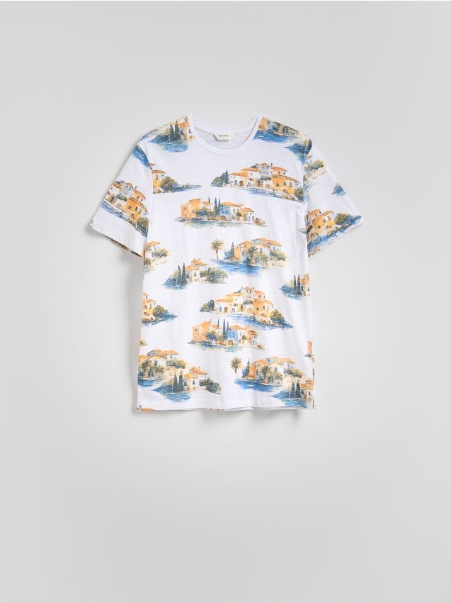 Reserved - Tricou regular fit - alb