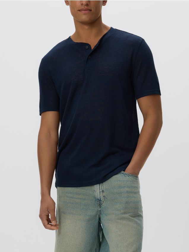 Henley T-shirt, regular fit - RESERVED