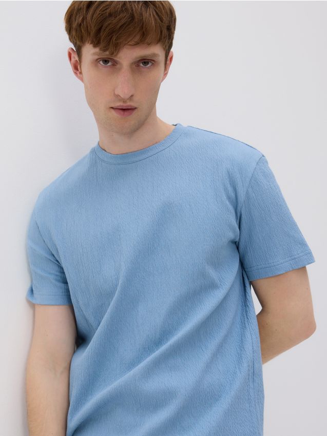 Comfort fit structural fabric T-shirt - RESERVED