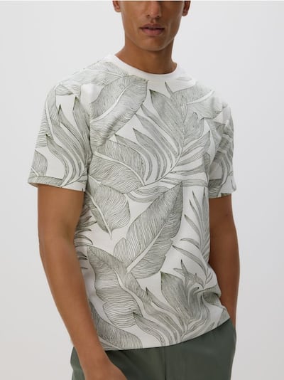 T-shirt regular z nadrukiem allover