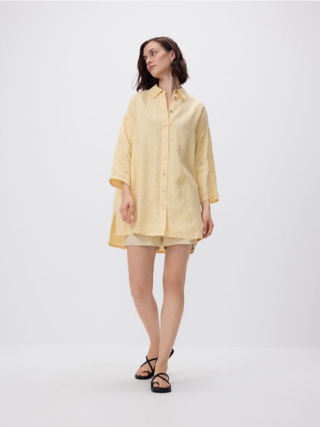 Long linen shirt - RESERVED