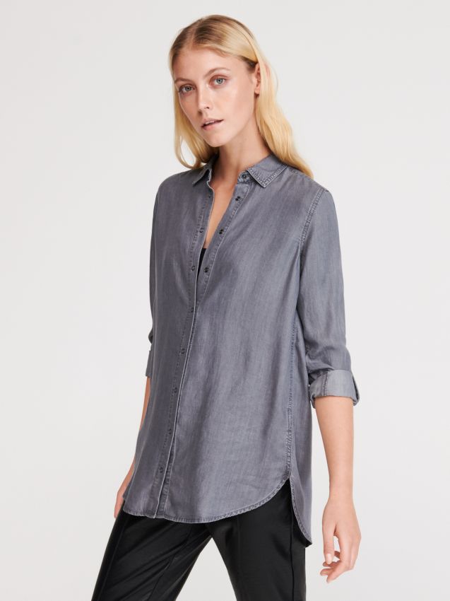 Tencel denim shirt Color grey - RESERVED - WG780-90J