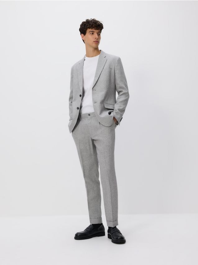 Pantalone od odela od mešavine lana - RESERVED