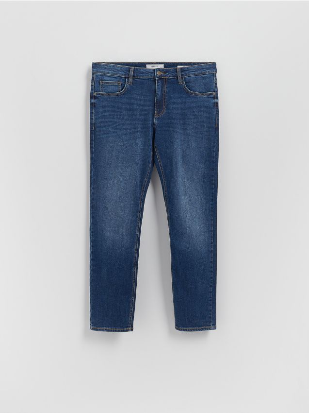 Slim jeans with wash effect - RESERVED
