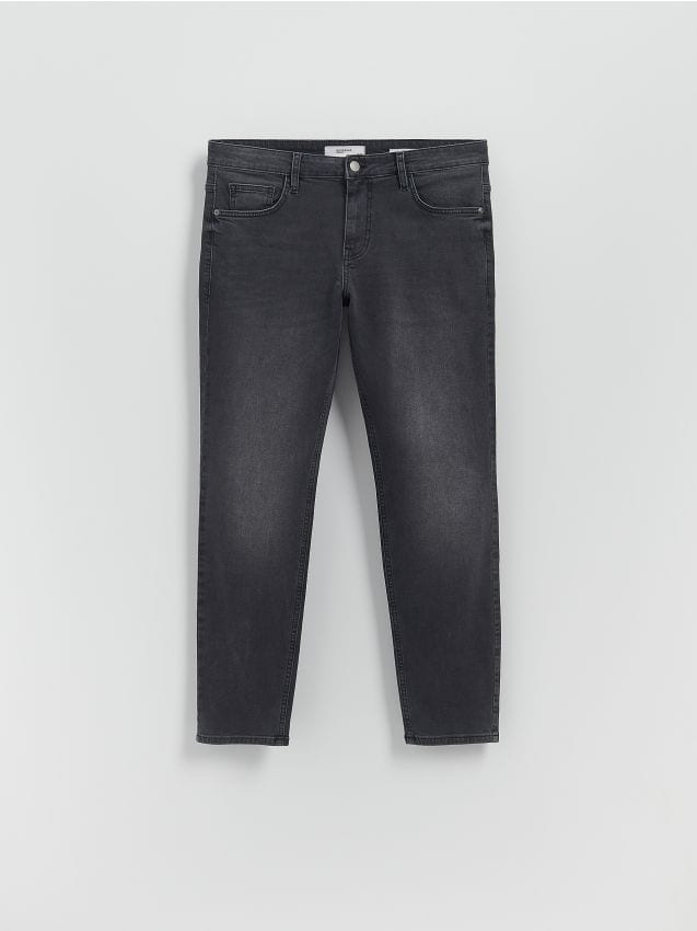 Slim jeans with wash effect - RESERVED