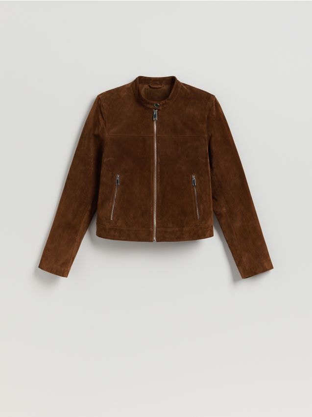 Veste en cuir zippée - RESERVED