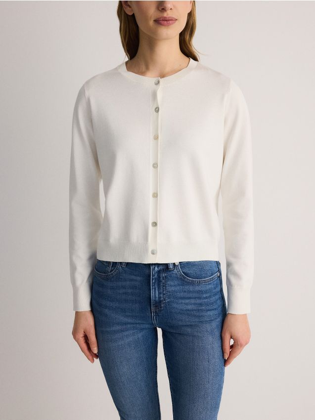 Cardigan à boutons en viscose mélangée - RESERVED