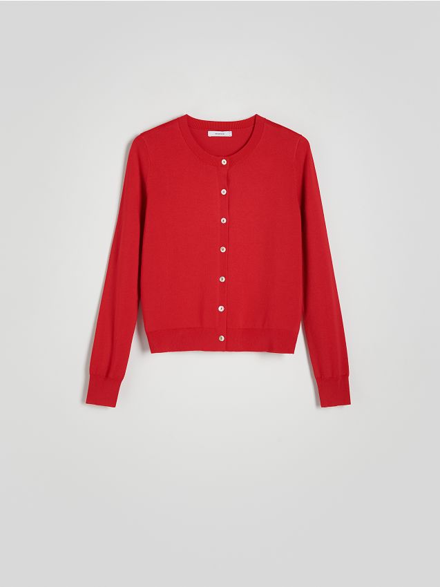 Viscose blend button-up cardigan - RESERVED