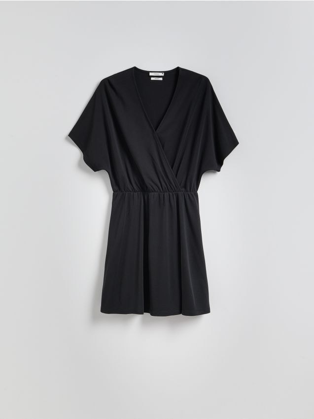 Reserved - Rochie mini cu conținut ridicat de modal - gri-închis Reserved - Rochie mini cu conținut ridicat de modal - gri-închis