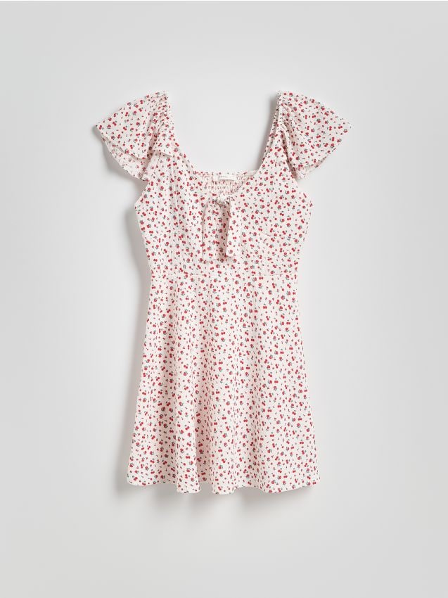 Mini dress with tie detail - RESERVED