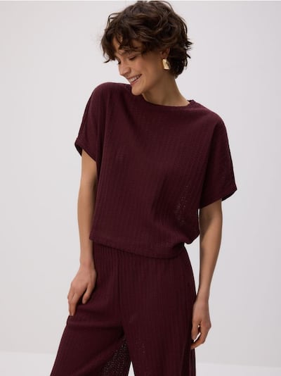 Bluza od žerseja s ovratnikom